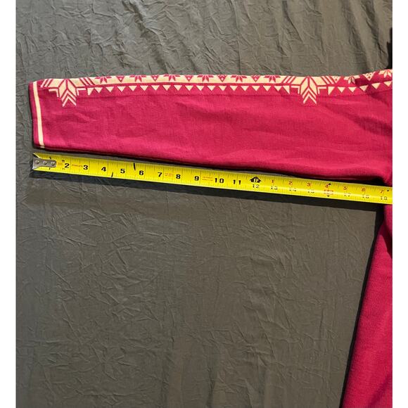 Dale of Norway Half Zip Sweater Womens Large Nordic Pink Lighter Tone - Picture 7 of 7